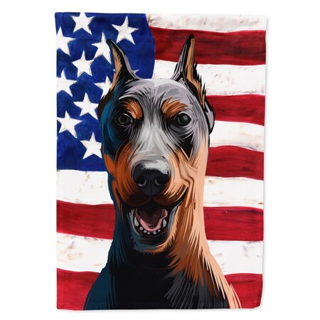 Carolines Treasures German Pinscher Dog American Canvas House Flag - 28 x 0.01 x 40 in. CK6534CHF
